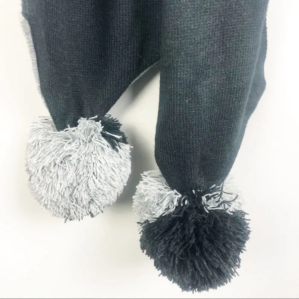 CAROLINA PANTHERS NFL Knit Scarf Pom Pom Tassels